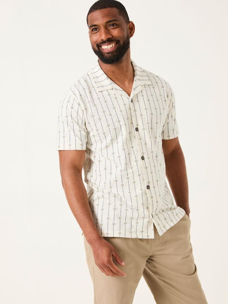 Fat Face Truro Natural Short Sleeve Jersey Shirt