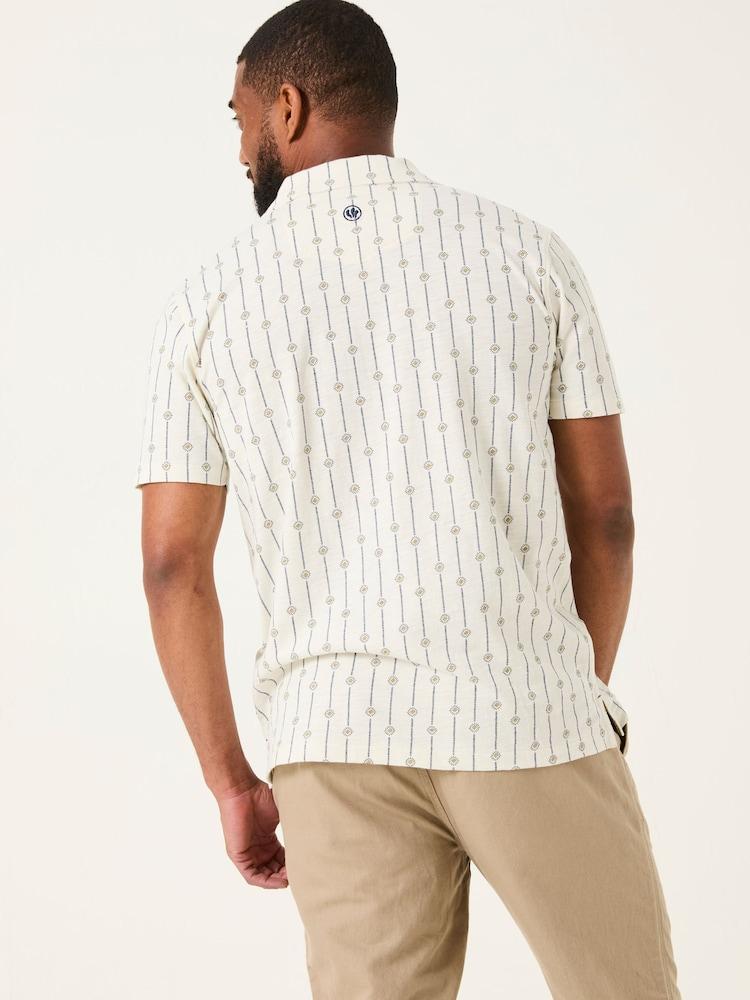 Fat Face Truro Natural Short Sleeve Jersey Shirt