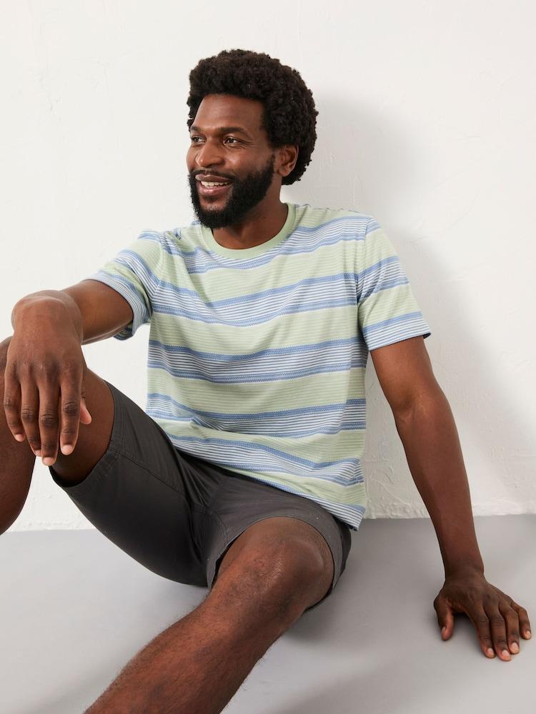 fat face Turquoise Blue Stripe T-Shirt
