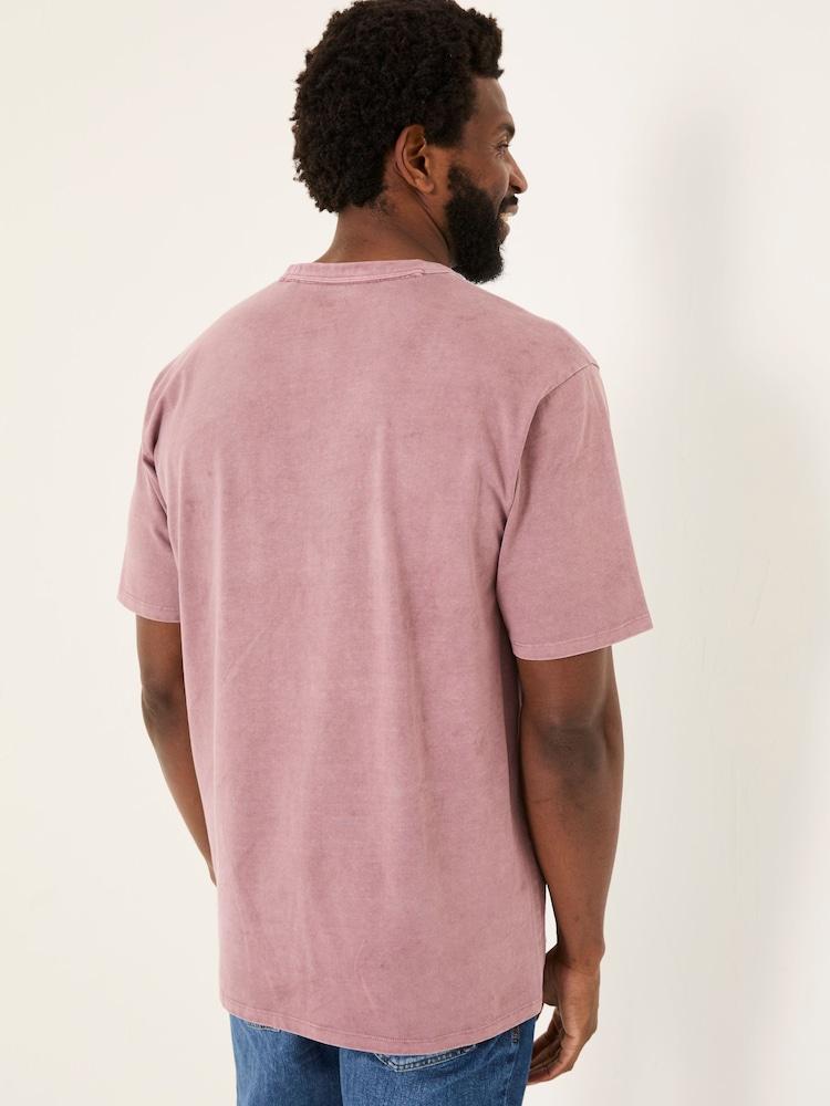 Fat Face Tye Pink Pocket Relaxed T-shirt