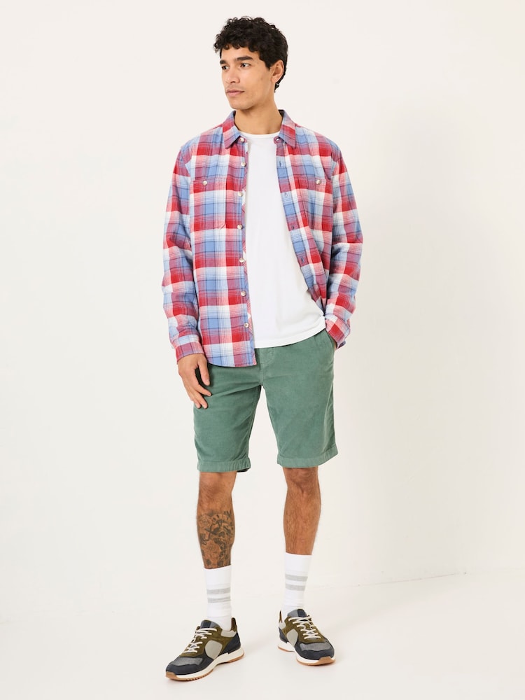 Fat Face Upney Red Long Sleeve Check Shirt