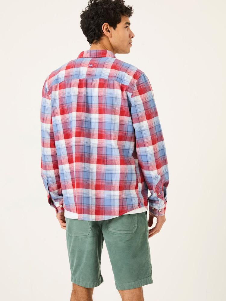 Fat Face Upney Red Long Sleeve Check Shirt