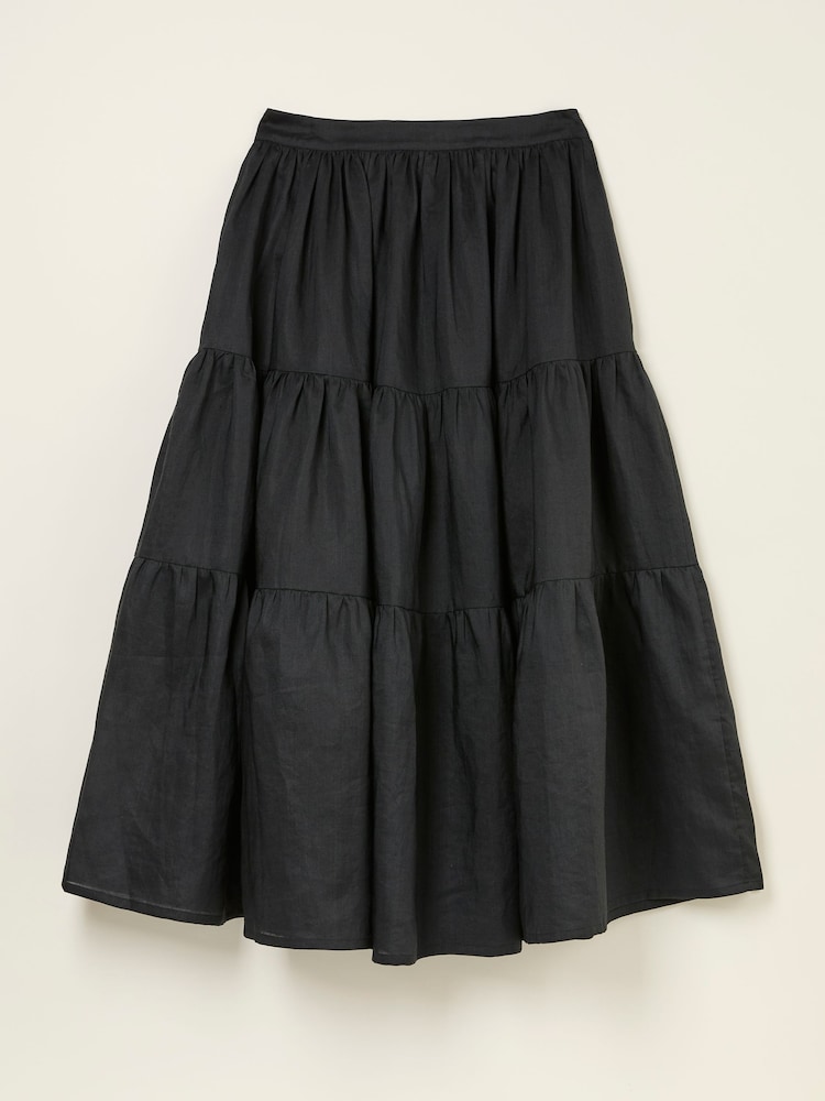 fat face Valerie Black Voluminous Skirt