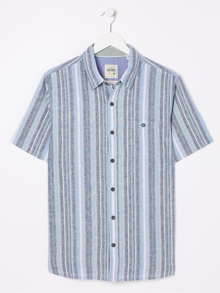 fat face Ventnor Blue Variegated Stripe Shirt