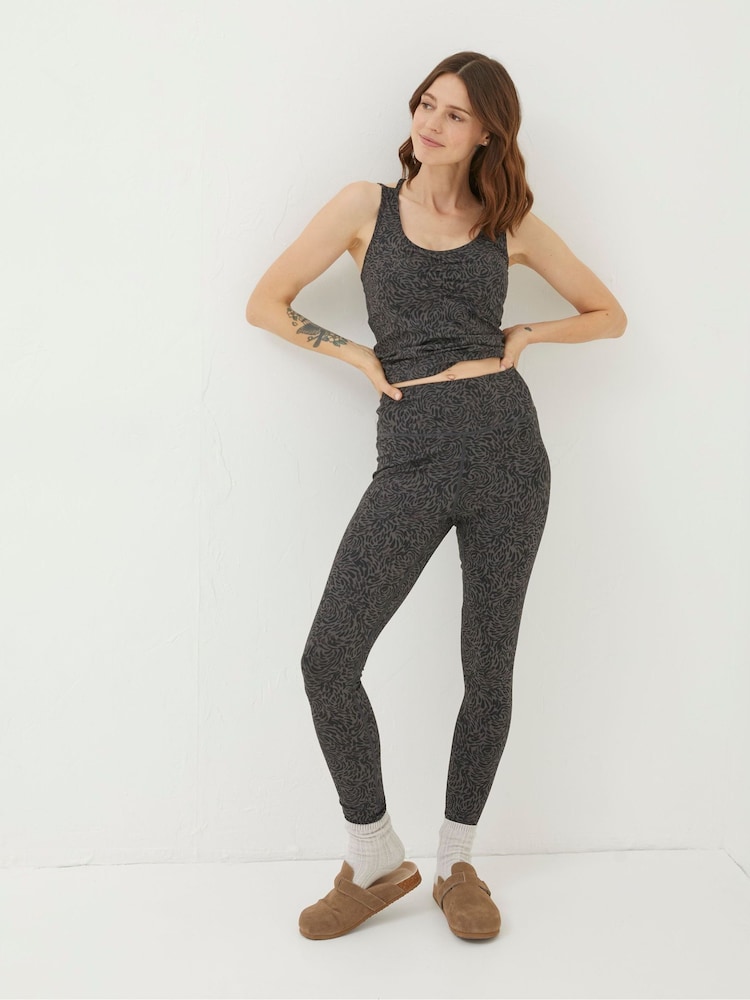 Fat Face Venus Grey Print Leggings