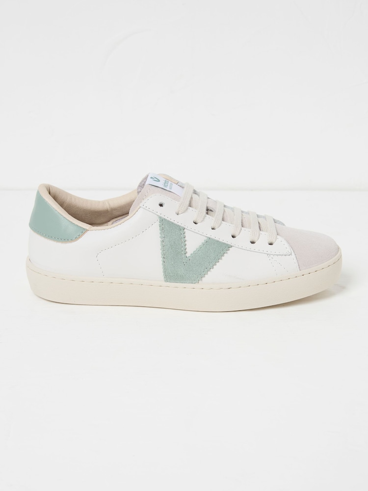 Fat Face Victoria Berlin White & Green Trainers