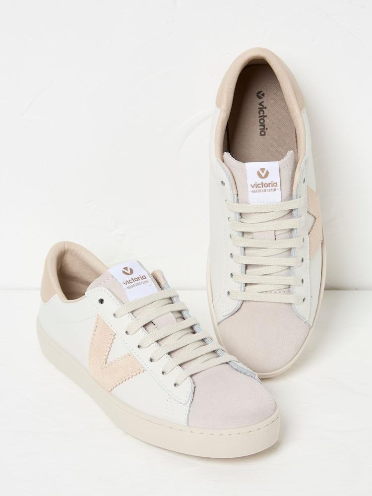 Fat Face Victoria Berlin White & Pink Trainers