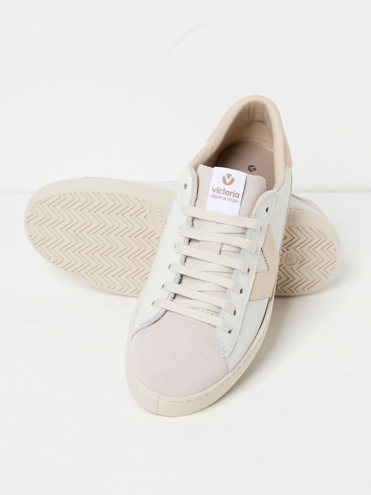 fat face Victoria Berlin White & Pink Trainers