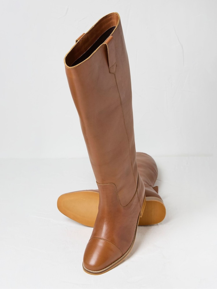 Fat Face Victoria Brown Riding Boots