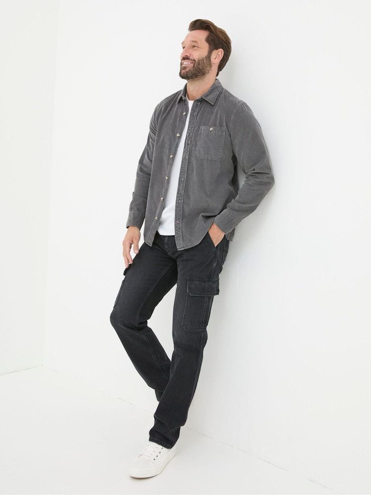 Fat Face Vintage Black Cargo Jeans