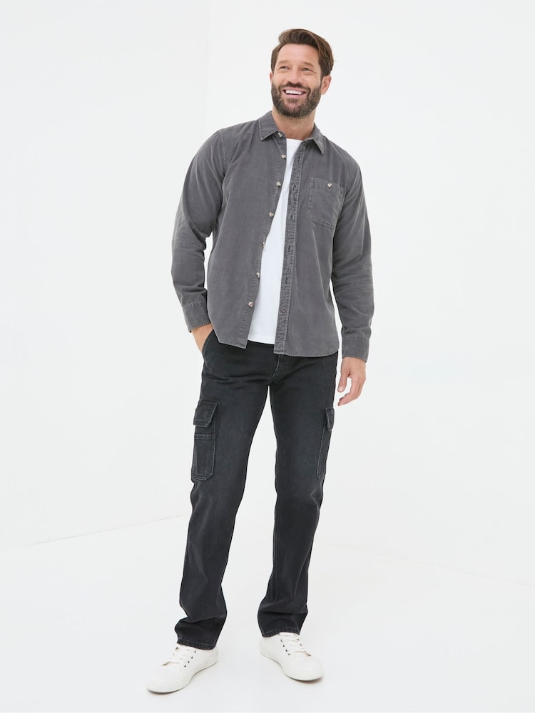 Fat Face Vintage Black Cargo Jeans