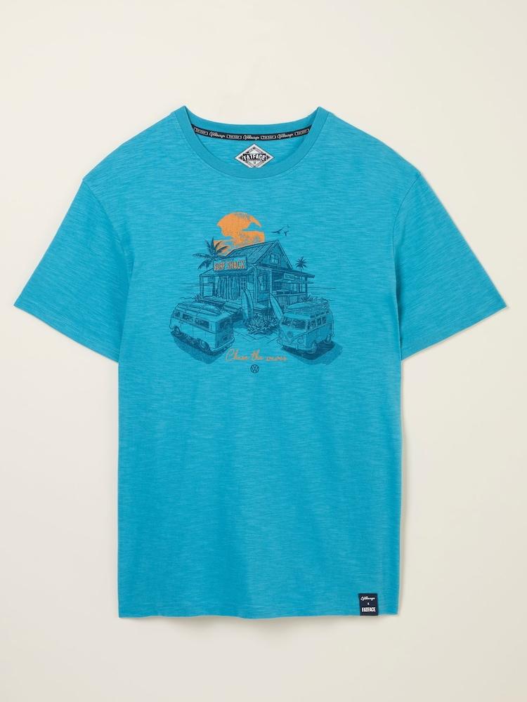 fat face VW Bright Blue Short Sleeve T-Shirt