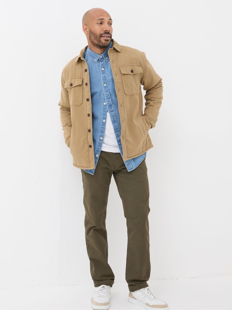 Fat Face Walderton Beige Overshirt