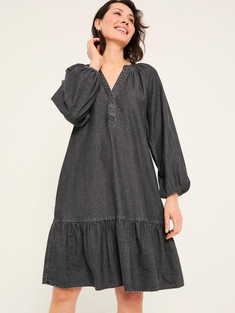 Fat Face Washed Black Evi Dress