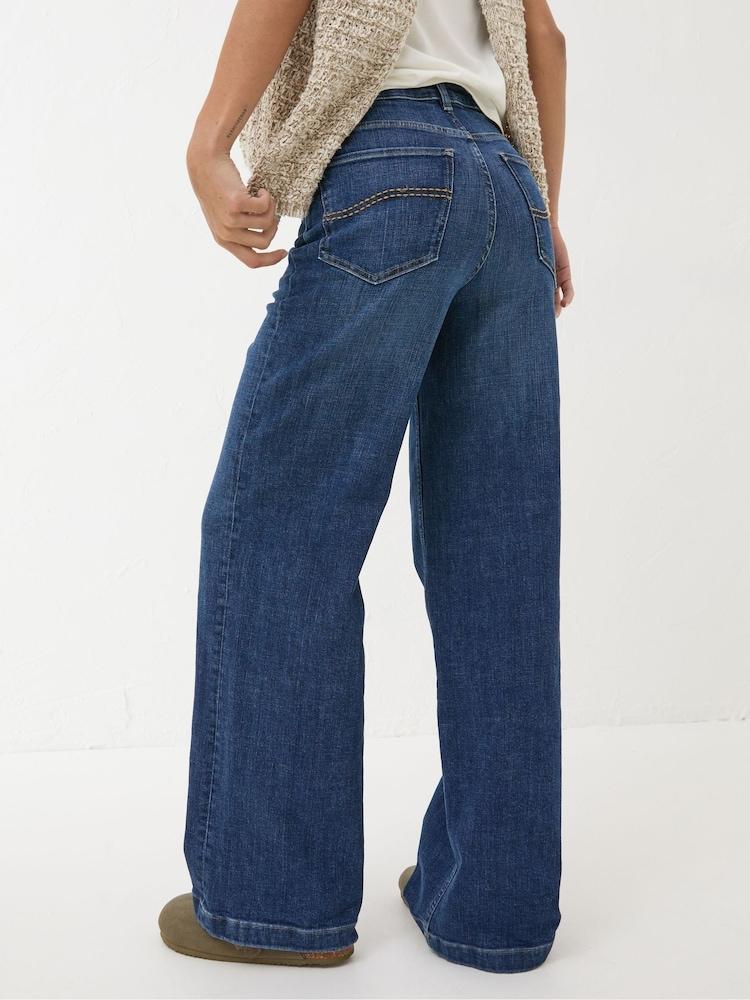 Fat Face Welling Blue Wide Leg Jeans
