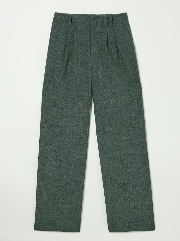 fat face Wessex Dark Green Wide Leg Trousers