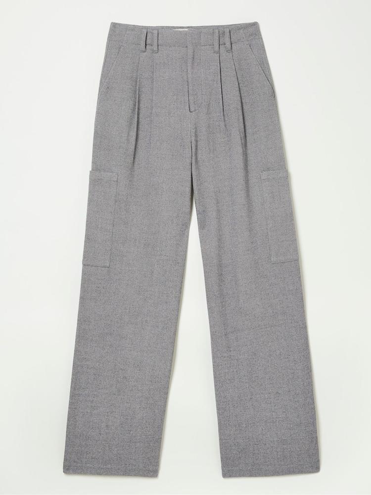 fat face Wessex Grey Wide Leg Trousers