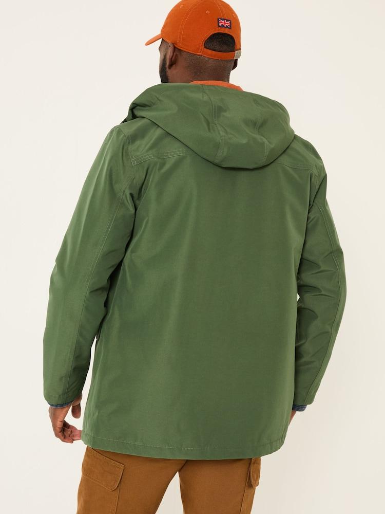 Fat Face Westbay Dark Green Waterproof Raincoat