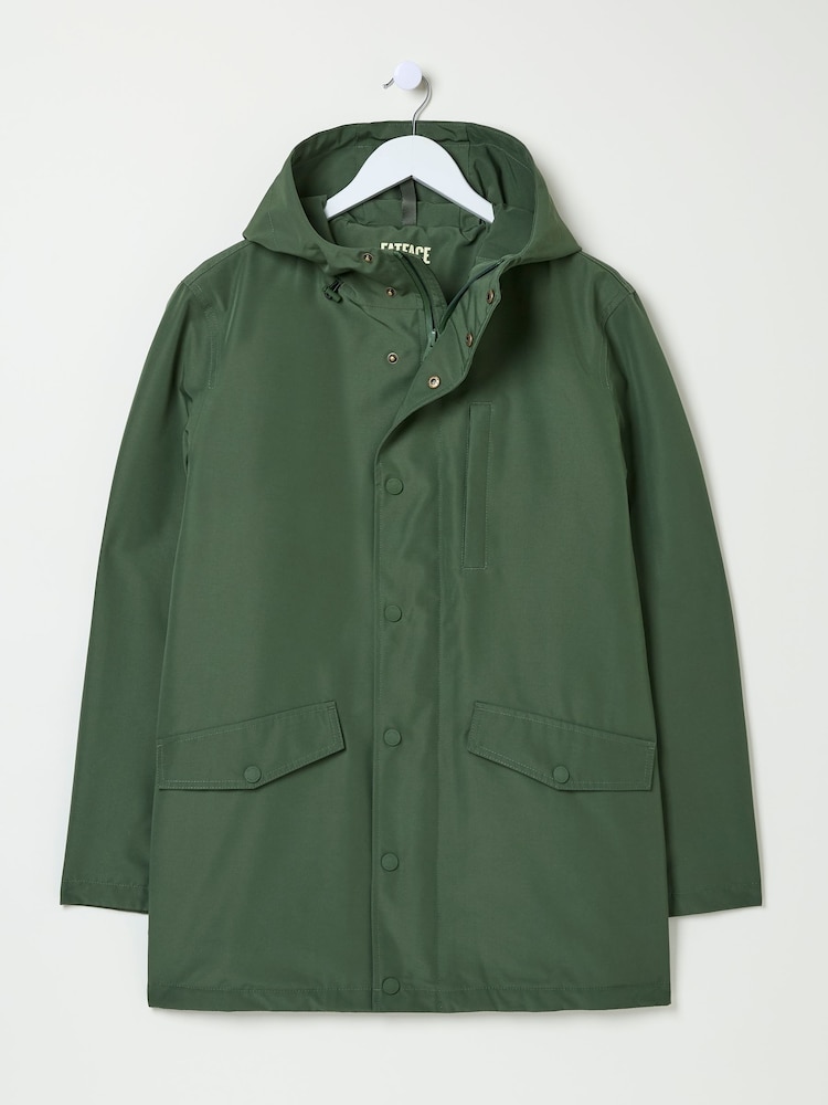 fat face Westbay Dark Green Waterproof Raincoat