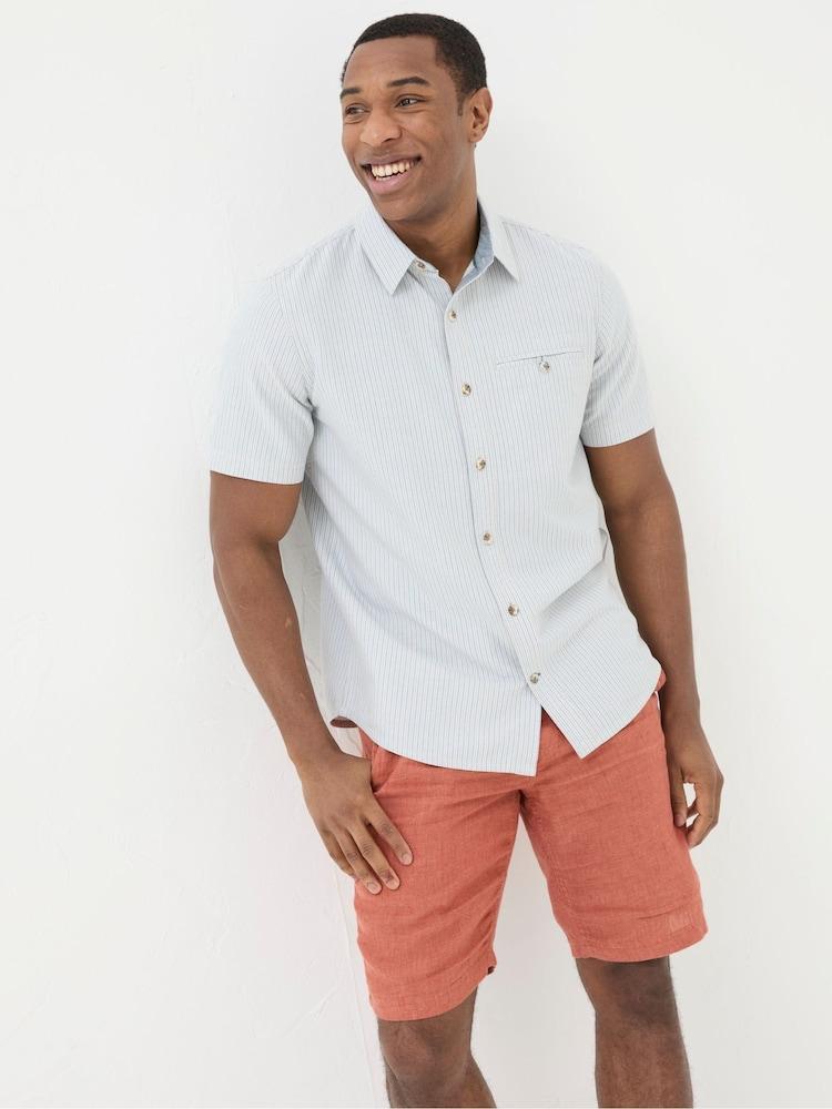 Fat Face Whaley Blue Stripe Shirt