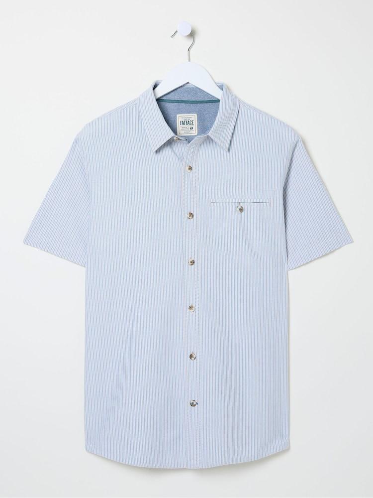 fat face Whaley Blue Stripe Shirt
