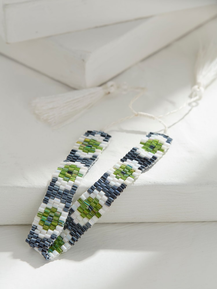 fat face White Adjustable Woven Bracelet