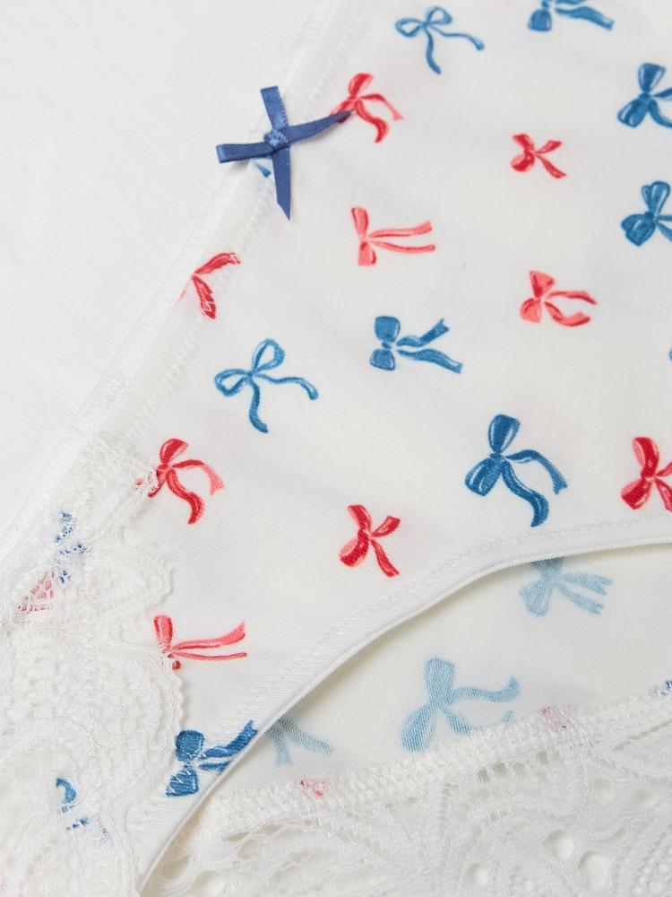 fat face White Bow Cheeky Knickers