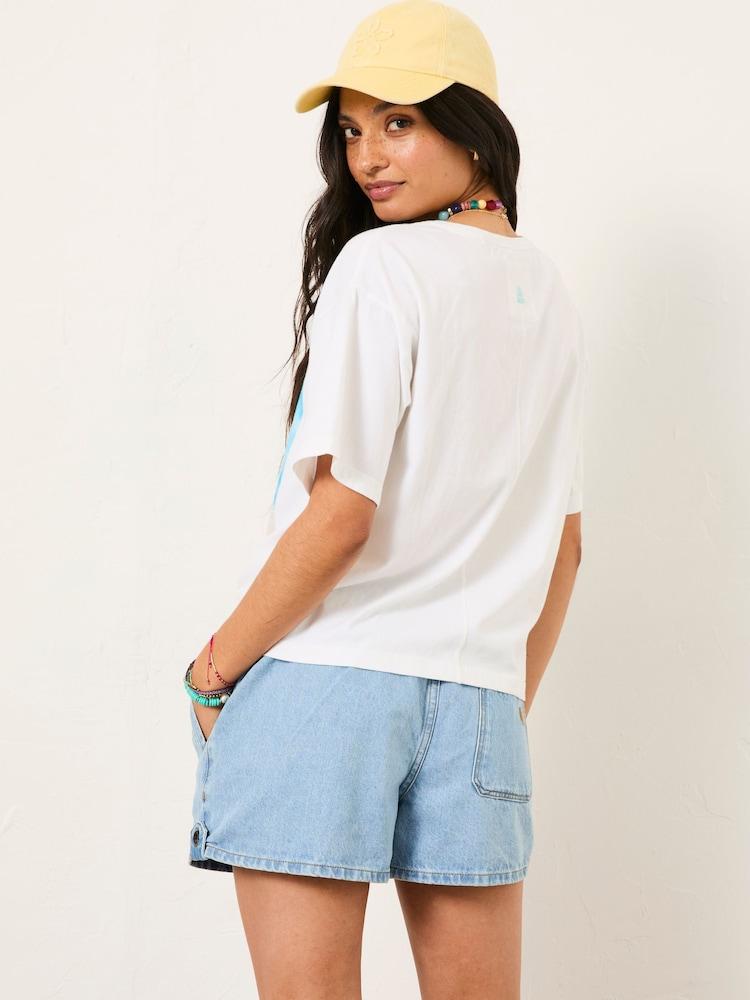 Fat Face White Boxy T-Shirt