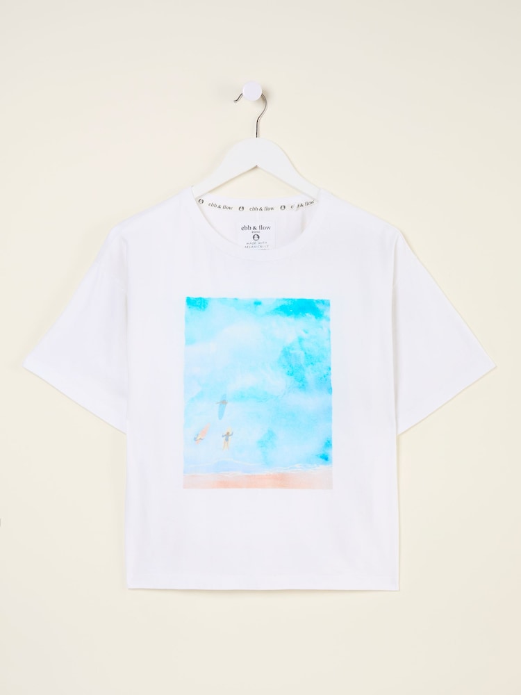 fat face White Boxy T-Shirt