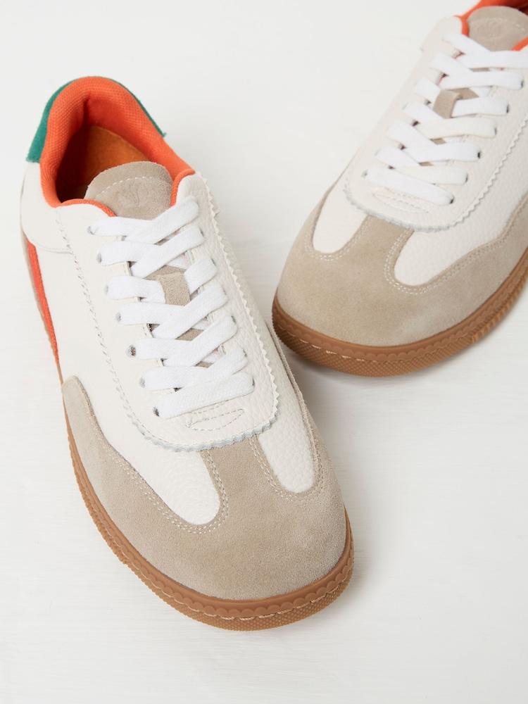 Fat Face White Fia Retro Trainer