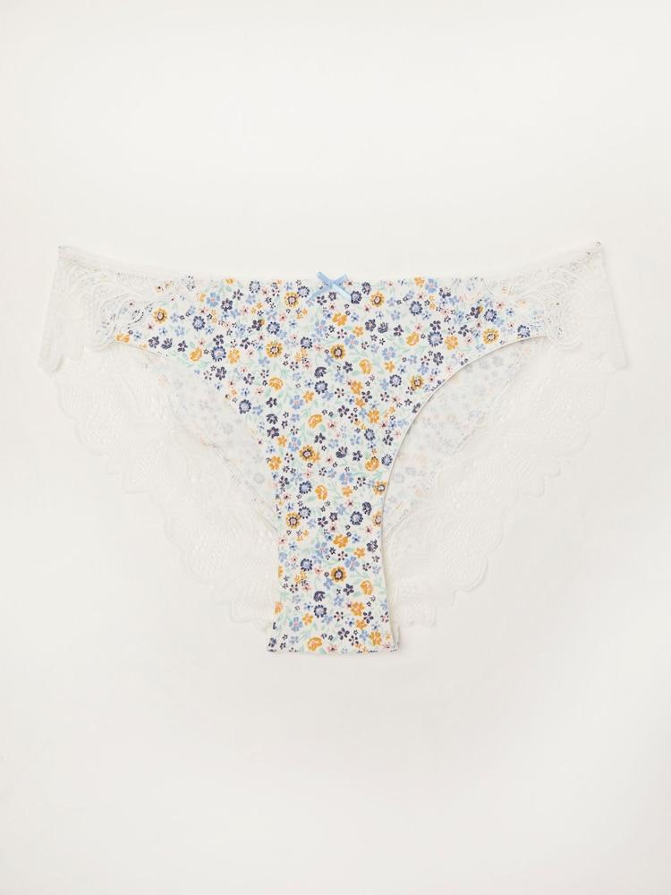 Fat Face White Floral Knickers