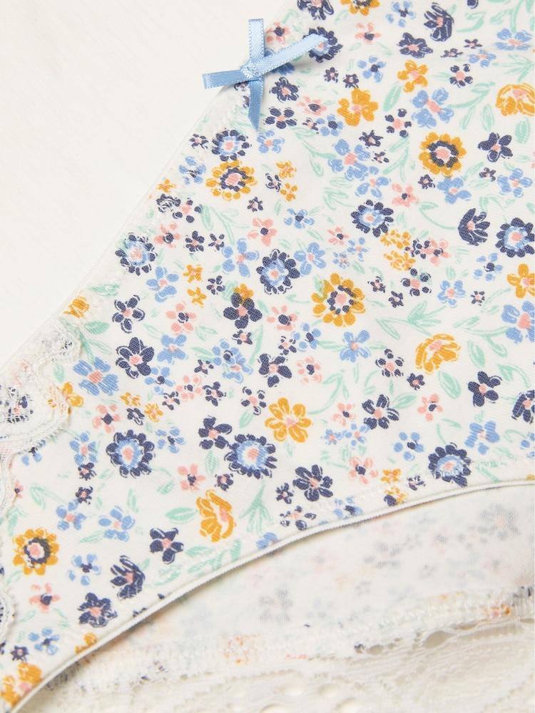Fat Face White Floral Knickers