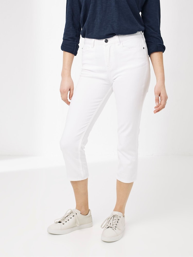Fat Face White Hamble Capri Jeans