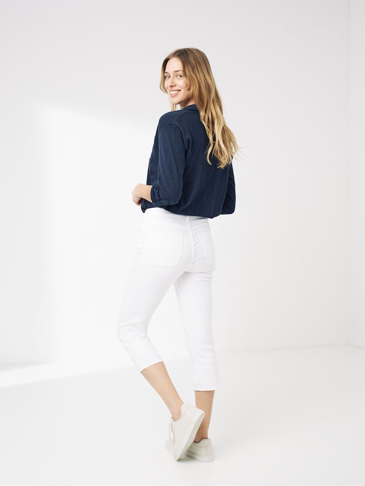 Fat Face White Hamble Capri Jeans
