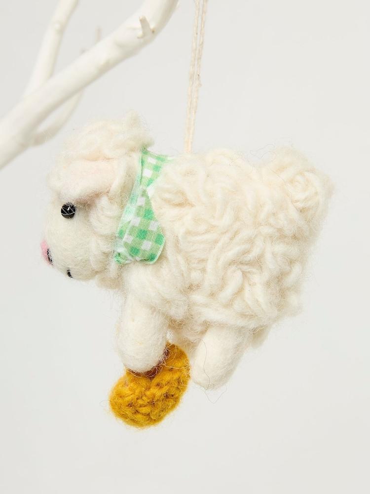 Fat Face White Lamb Decoration