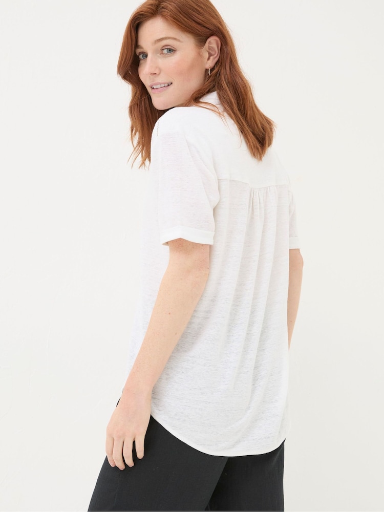 Fat Face White Linen Shirt