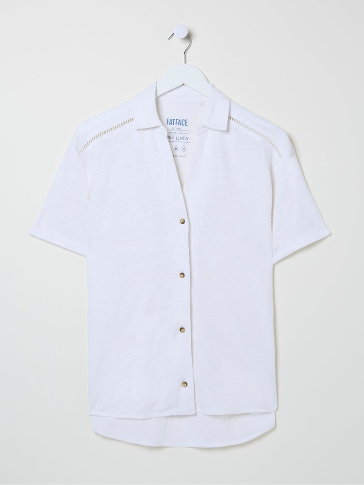 fat face White Linen Shirt