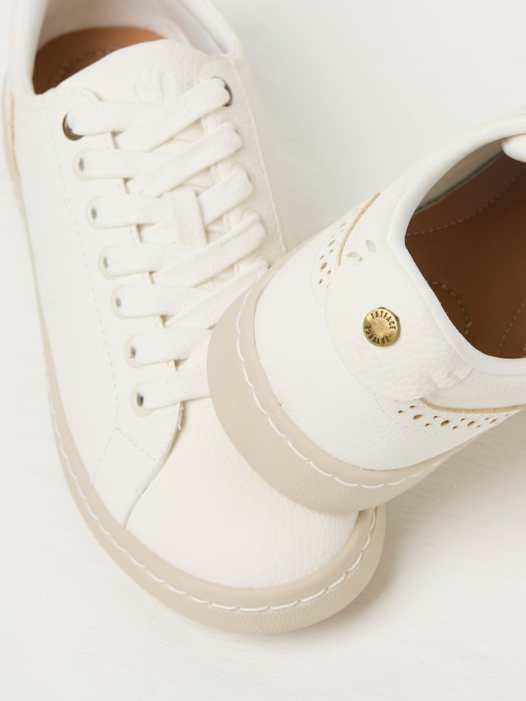 fat face White Nora Lace Up Trainer