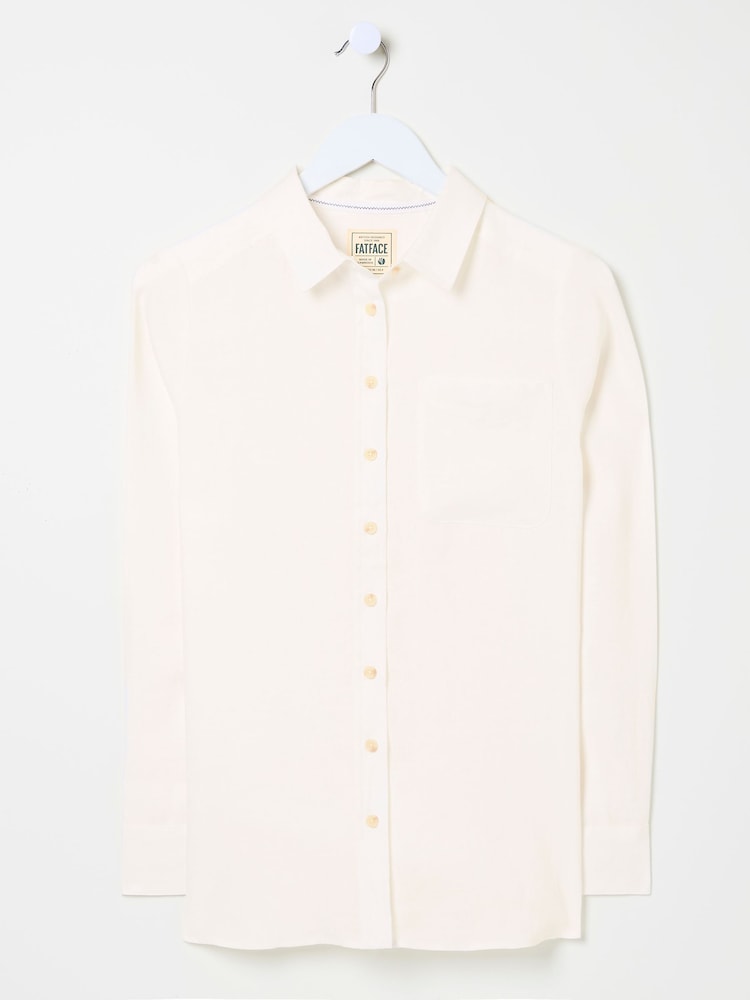 fat face White Olivia Linen Shirt