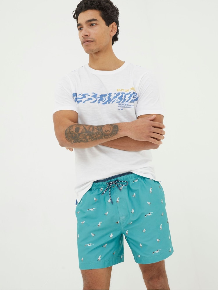 Fat Face White Out Of Office T-Shirt