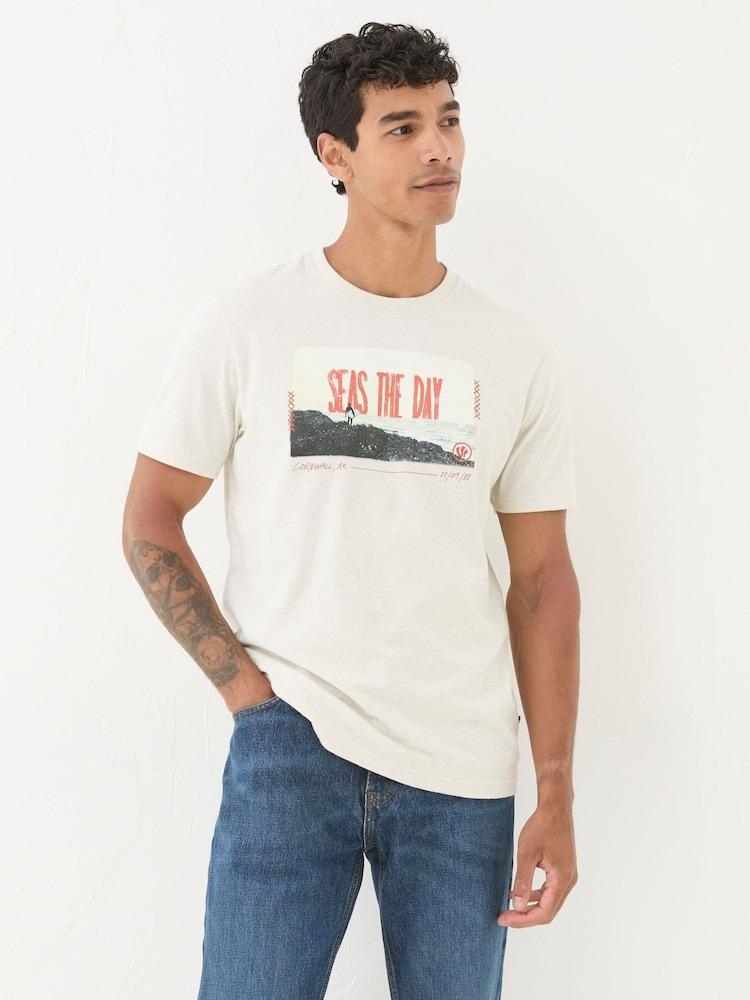 Fat Face White Seas The Day T-Shirt