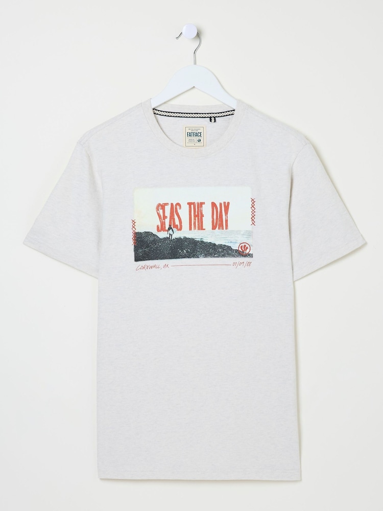 fat face White Seas The Day T-Shirt