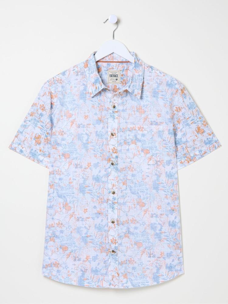 fat face White Sketchy Hibiscus Print Shirt