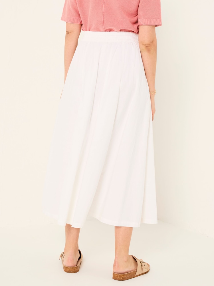Fat Face White Sulli Poplin Skirt