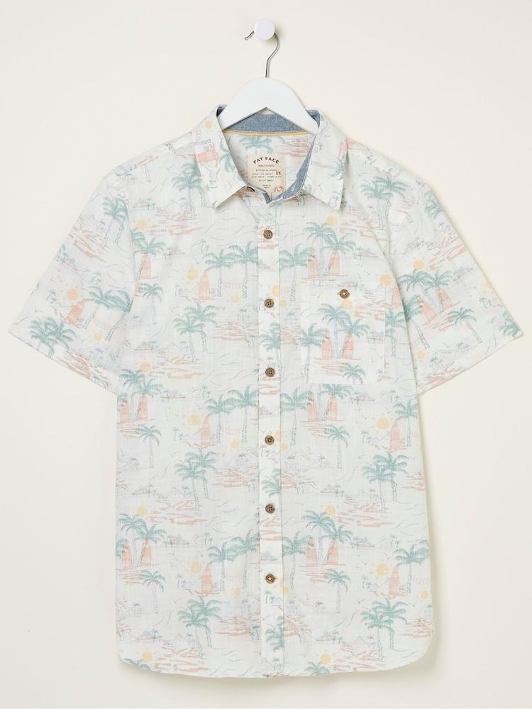 fat face White Surf Print Shirt