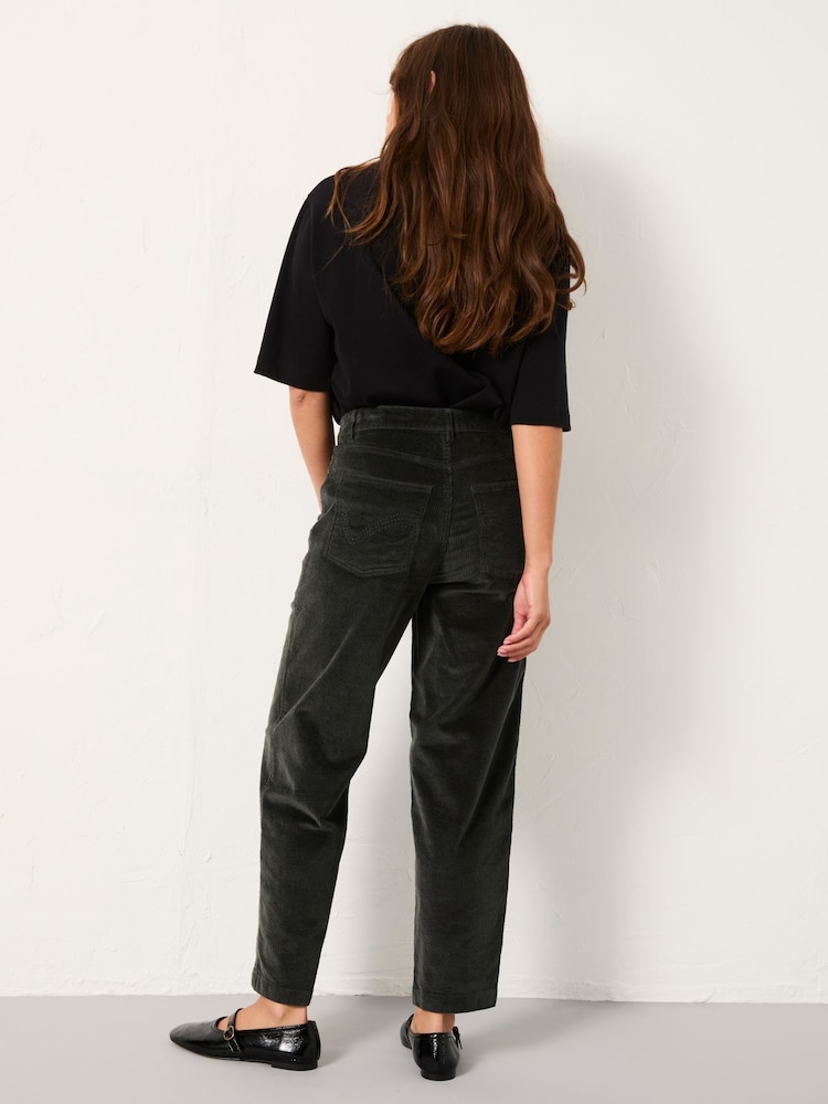 Fat Face Willow Washed Black Cord Tapered Trouser