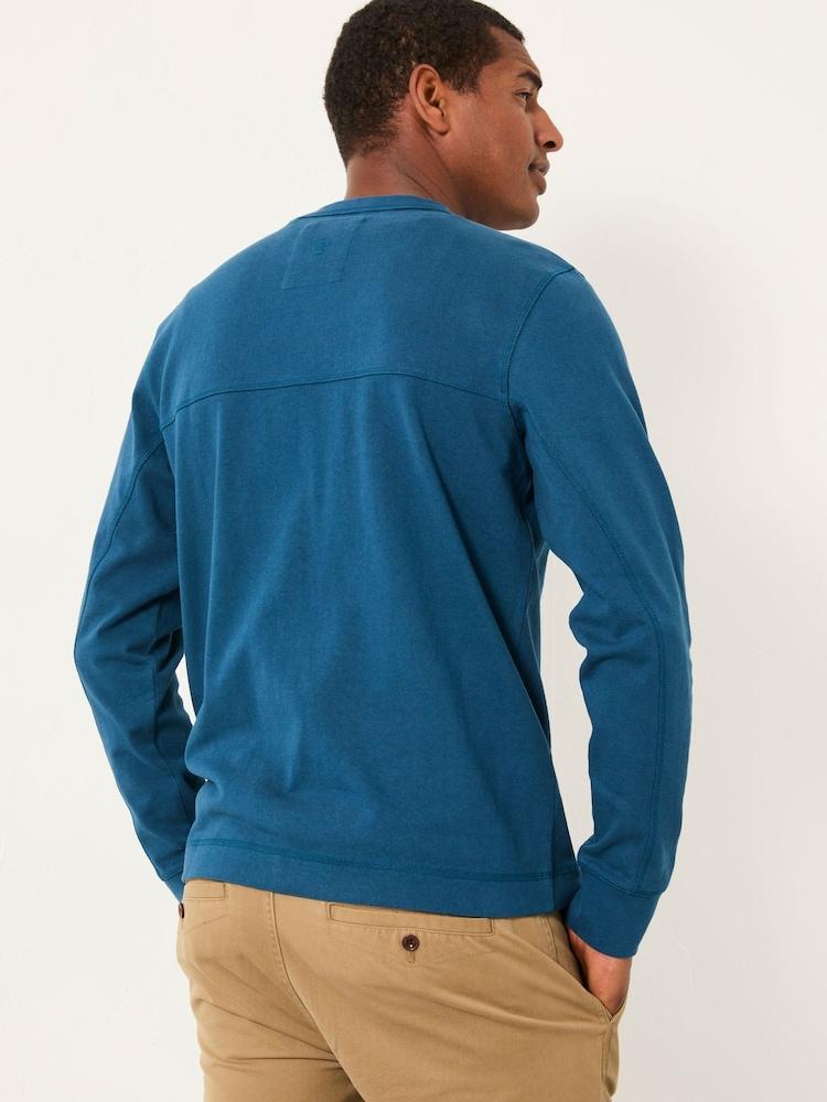 Fat Face Wilman Dark Teal Blue Crew Sweat