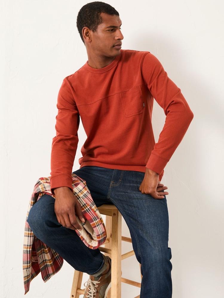 Fat Face Wilman Terracotta Crew Sweat