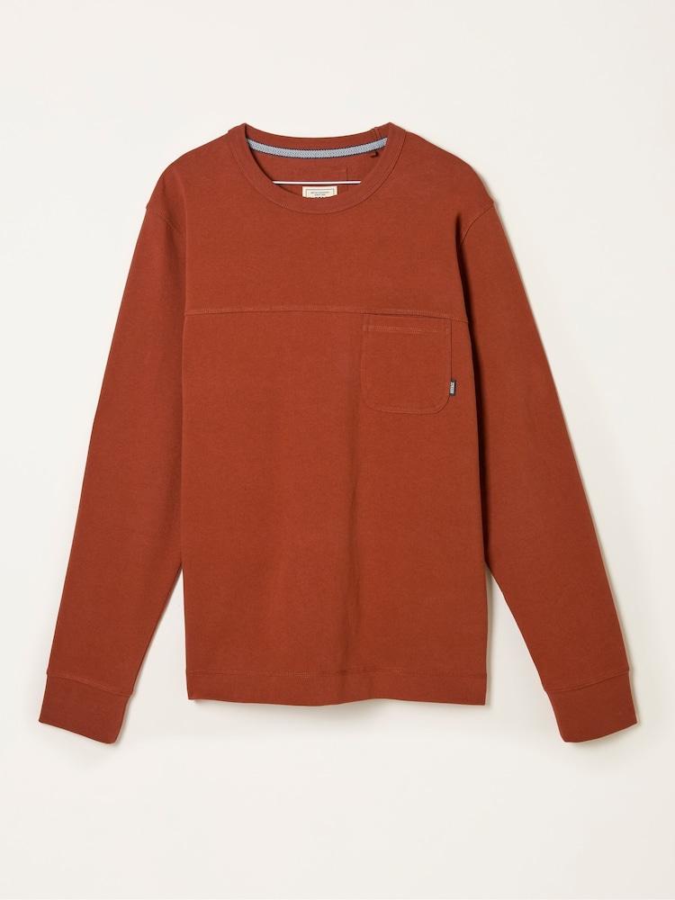 fat face Wilman Terracotta Crew Sweat