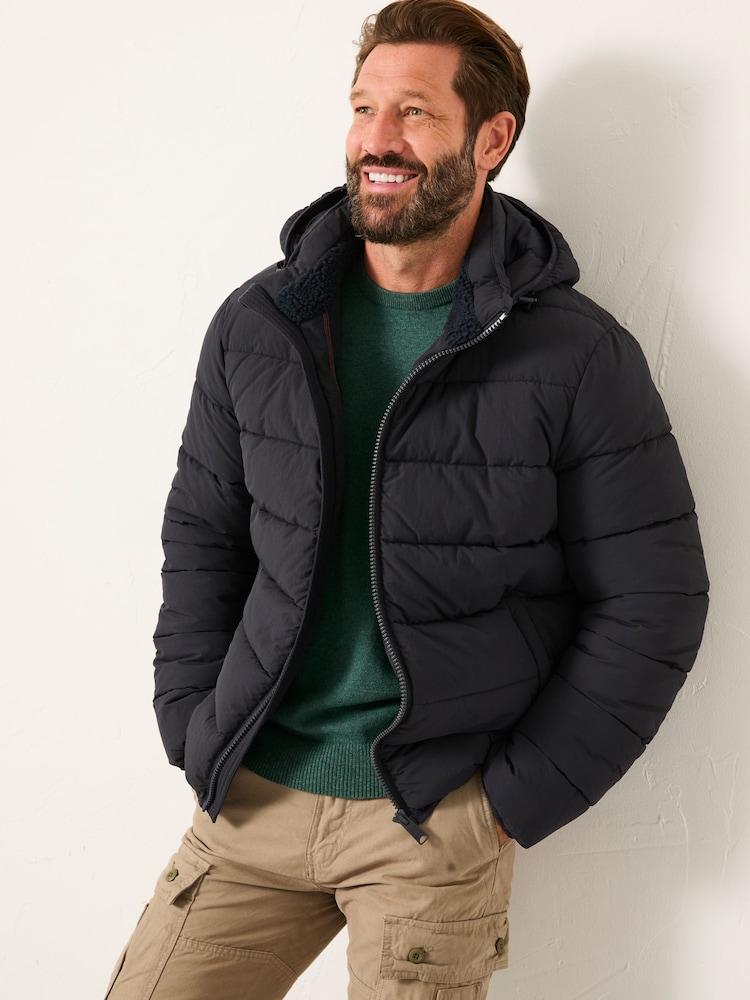 Fat Face Winkworth Navy Hooded Puffer Jacket